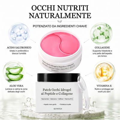 Patch occhi in idrogel al collagene • 60 pezzi