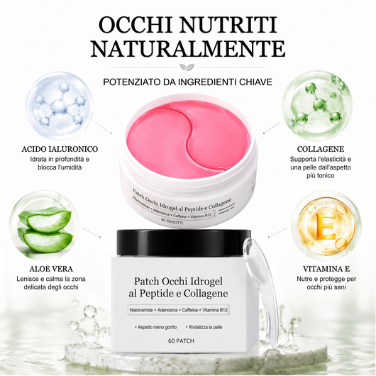 Patch occhi in idrogel al collagene • 60 pezzi